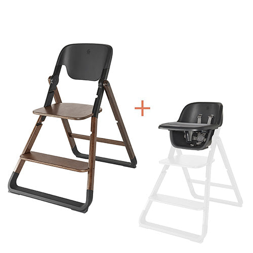 Ergobaby-Evolve 2-i-1 matstol med babyset, Mörk-reirei