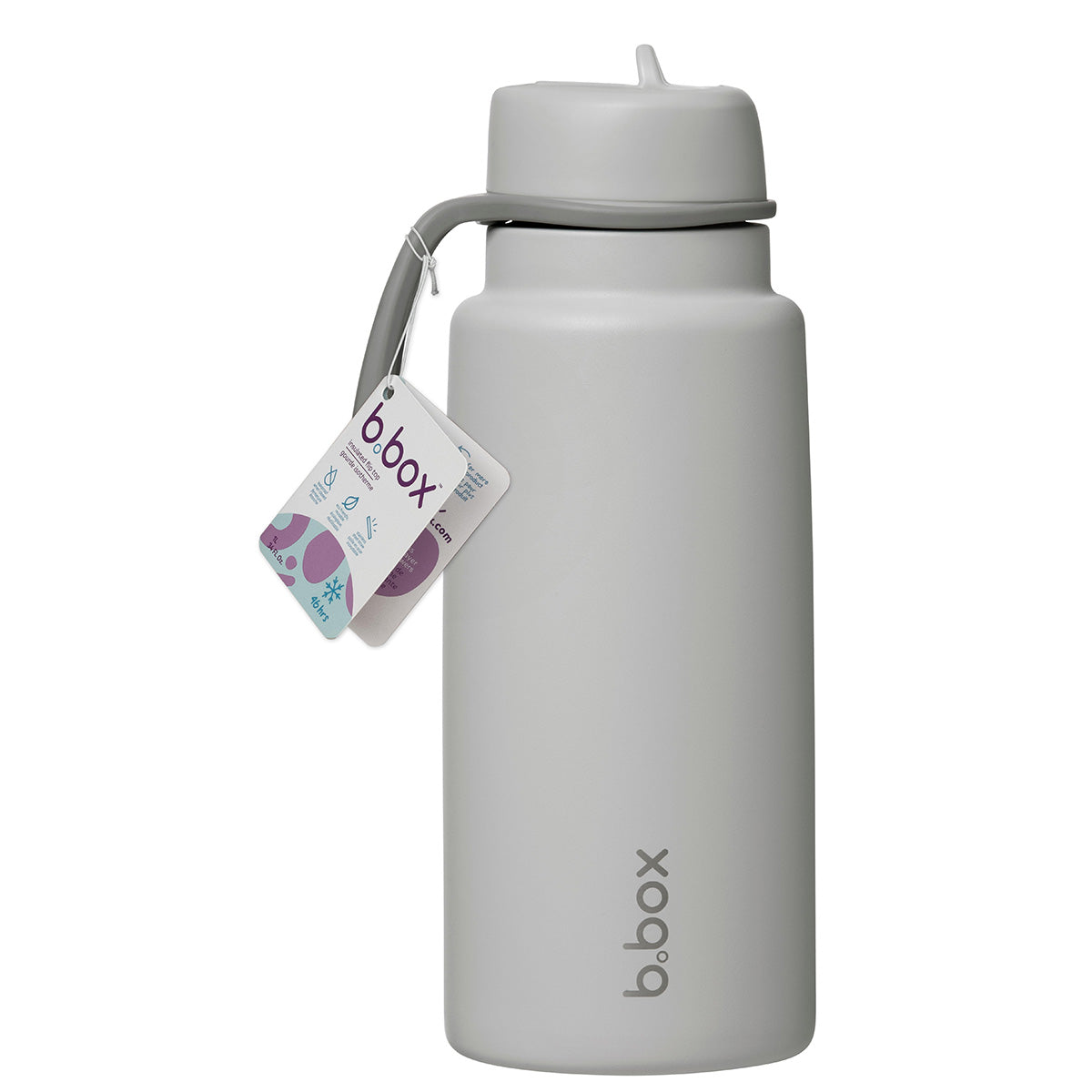 b.box Isoleret Vandflaske 1 liter, Shadow Grey