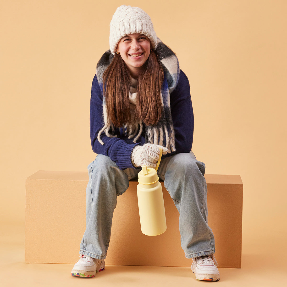 b.box Isoleret Vandflaske 1 liter, Lemon Twist