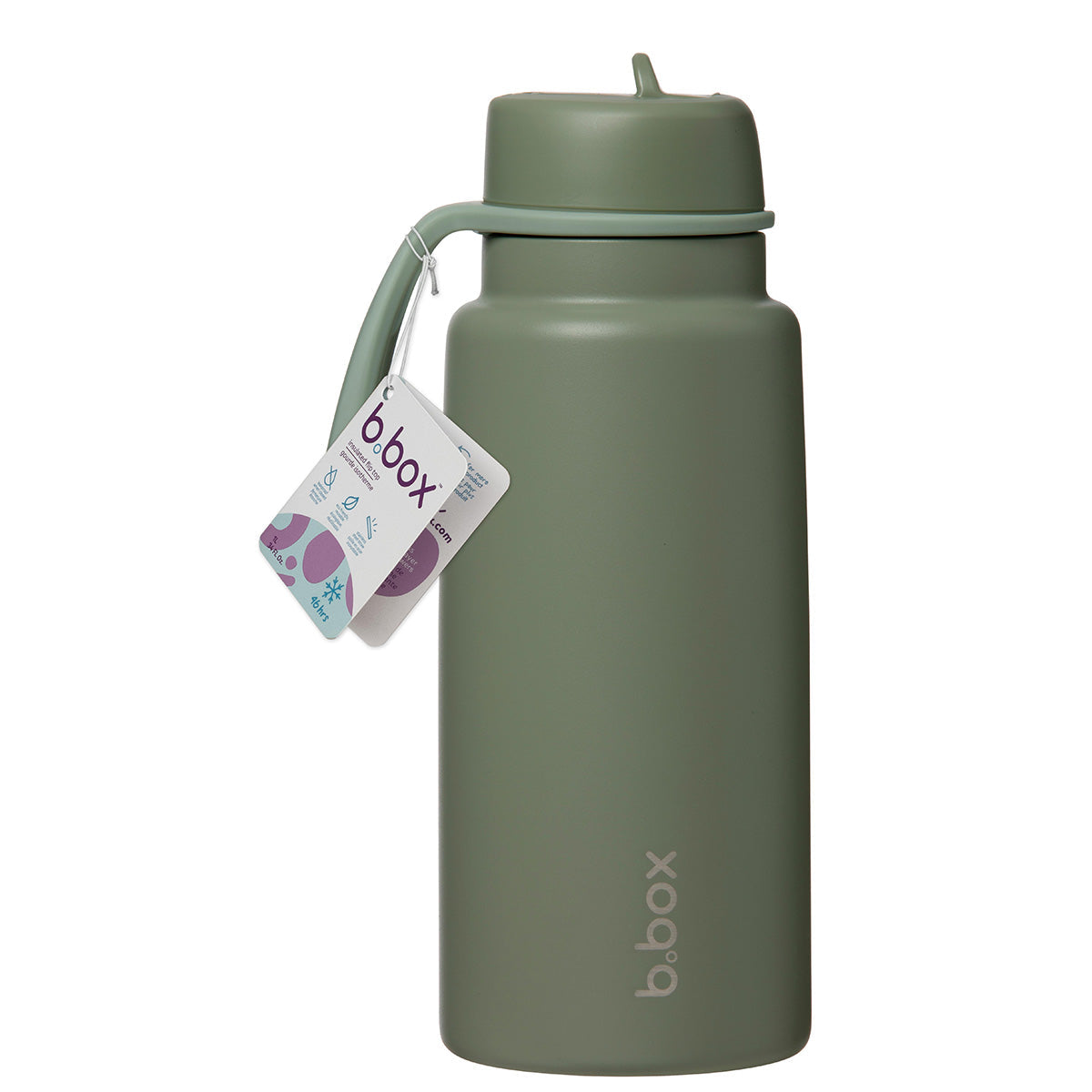 b.box Isoleret Vandflaske 1 liter, Olive