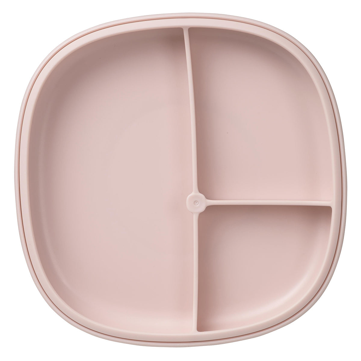 b.box 2-i-1 Tallrik med Sugfot, Rosa