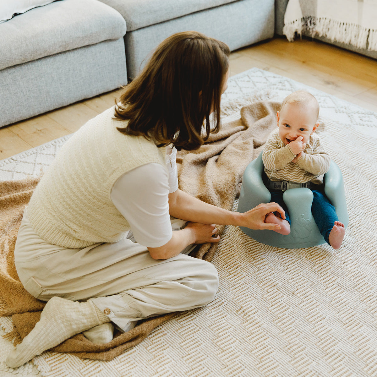 Bumbo Babysitter, Pastellblå
