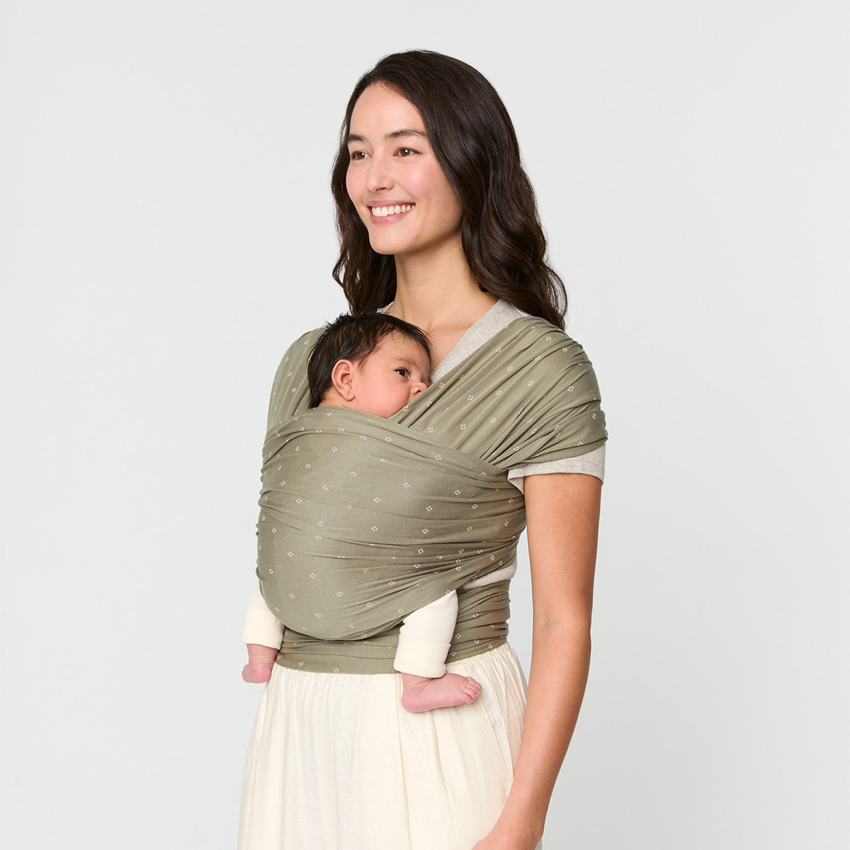 Ergobaby Aura Baby Wrap Knit, Soft Olive Diamonds – reireiab