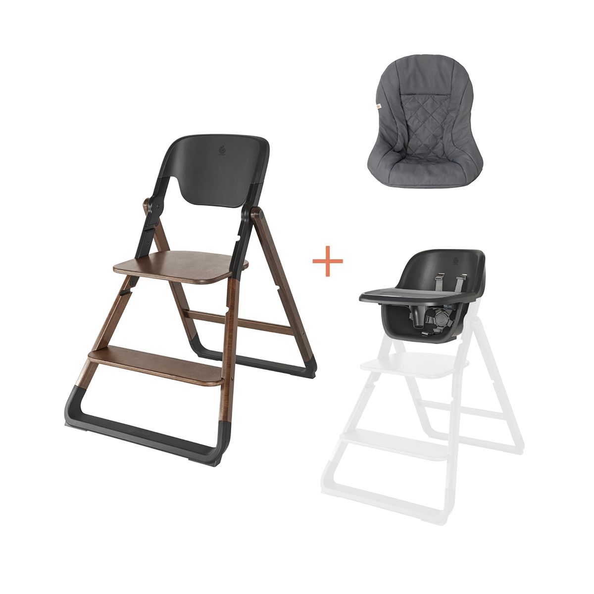 Ergobaby Evolve Højstol + Gratis Pude, Mørk