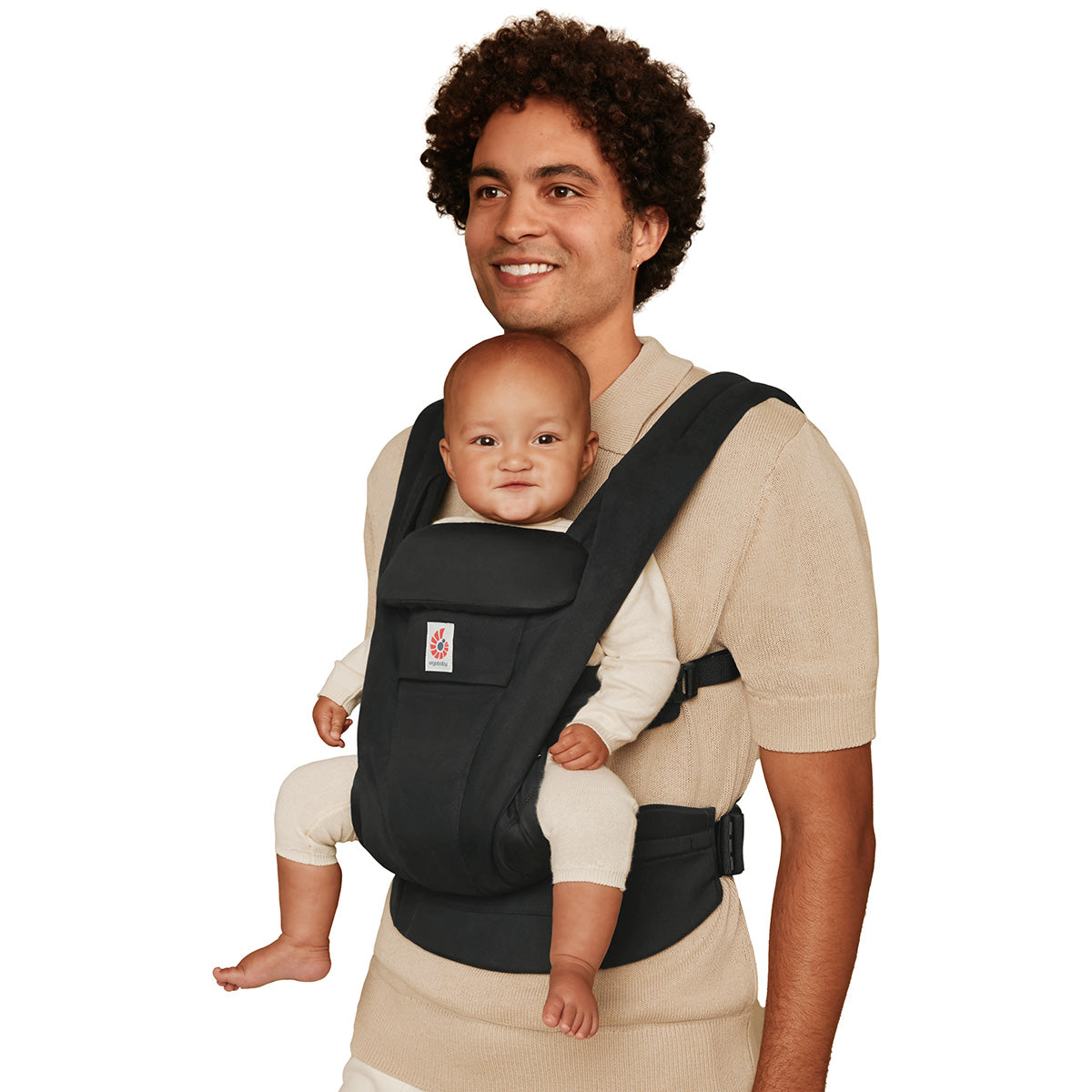 Ergobaby Omni Deluxe Bomuld Sort + Gratis Bærbar Pusleunderlag (spar 499 kr)