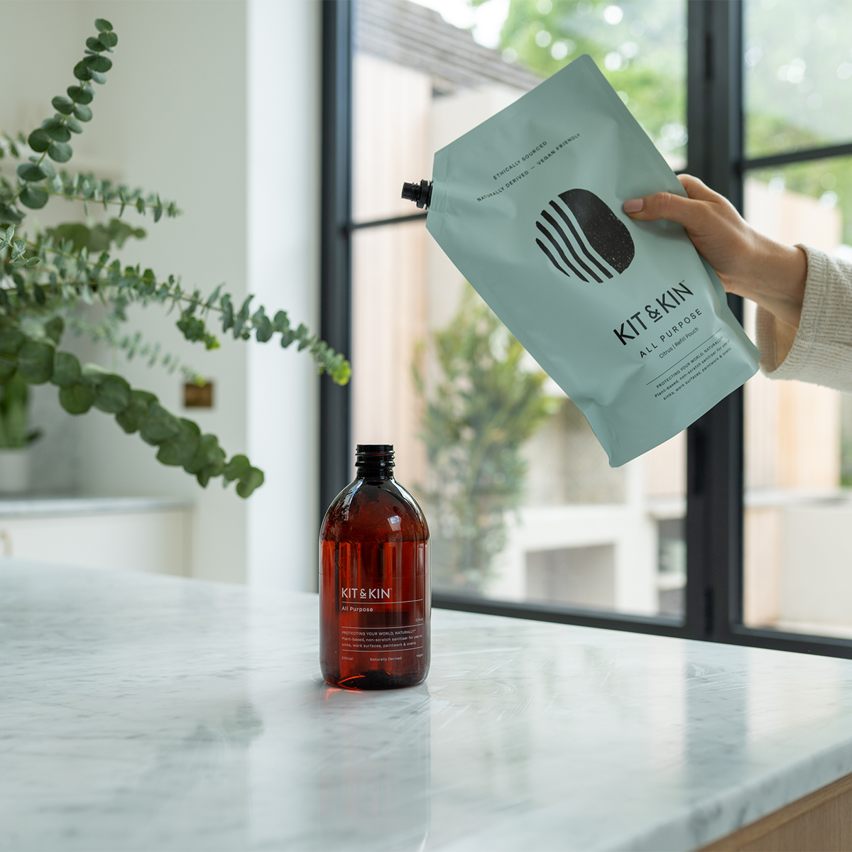 Kit & Kin Allrengøring Citrus, Refill 1 liter