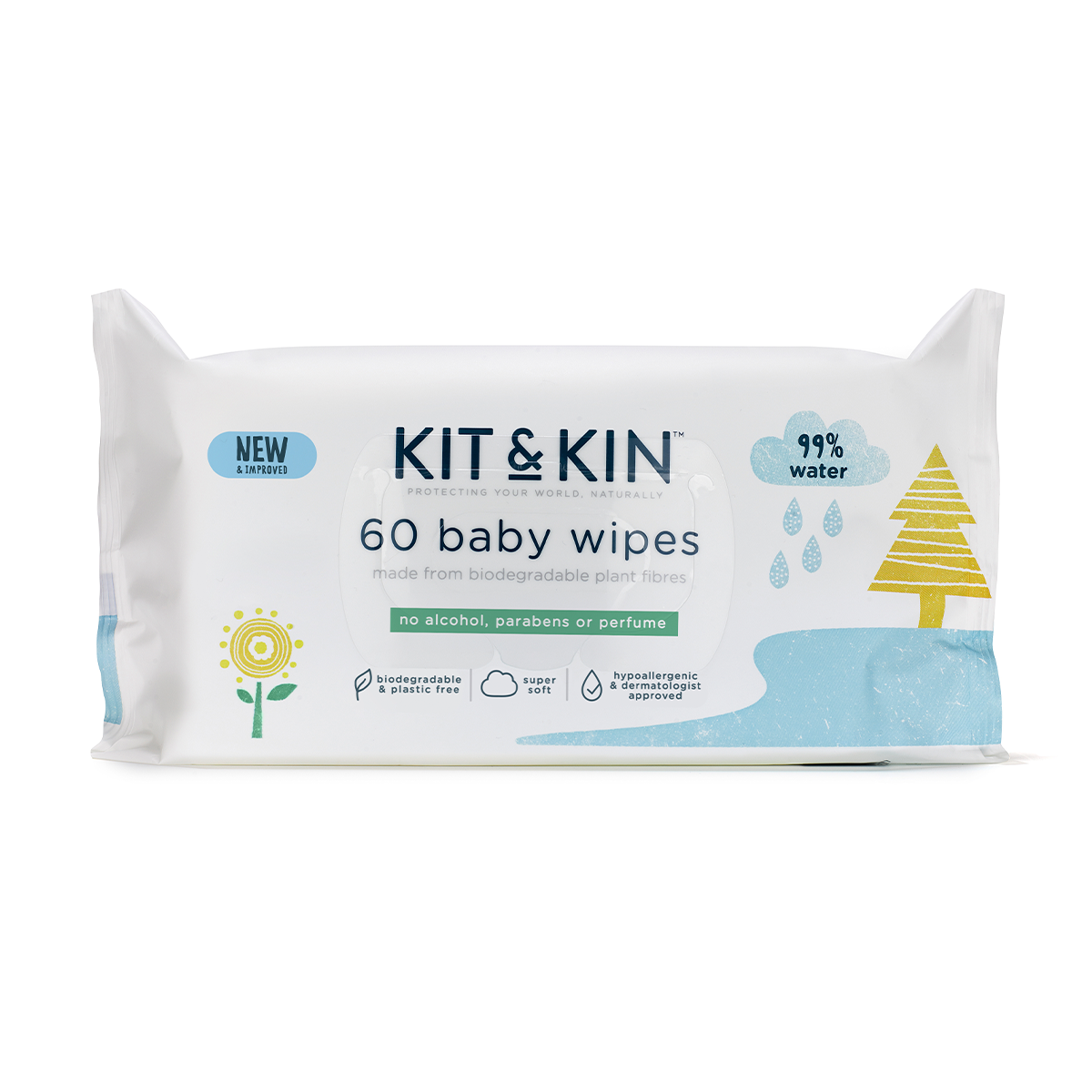 Kit & Kin Våtservietter (60 stk)