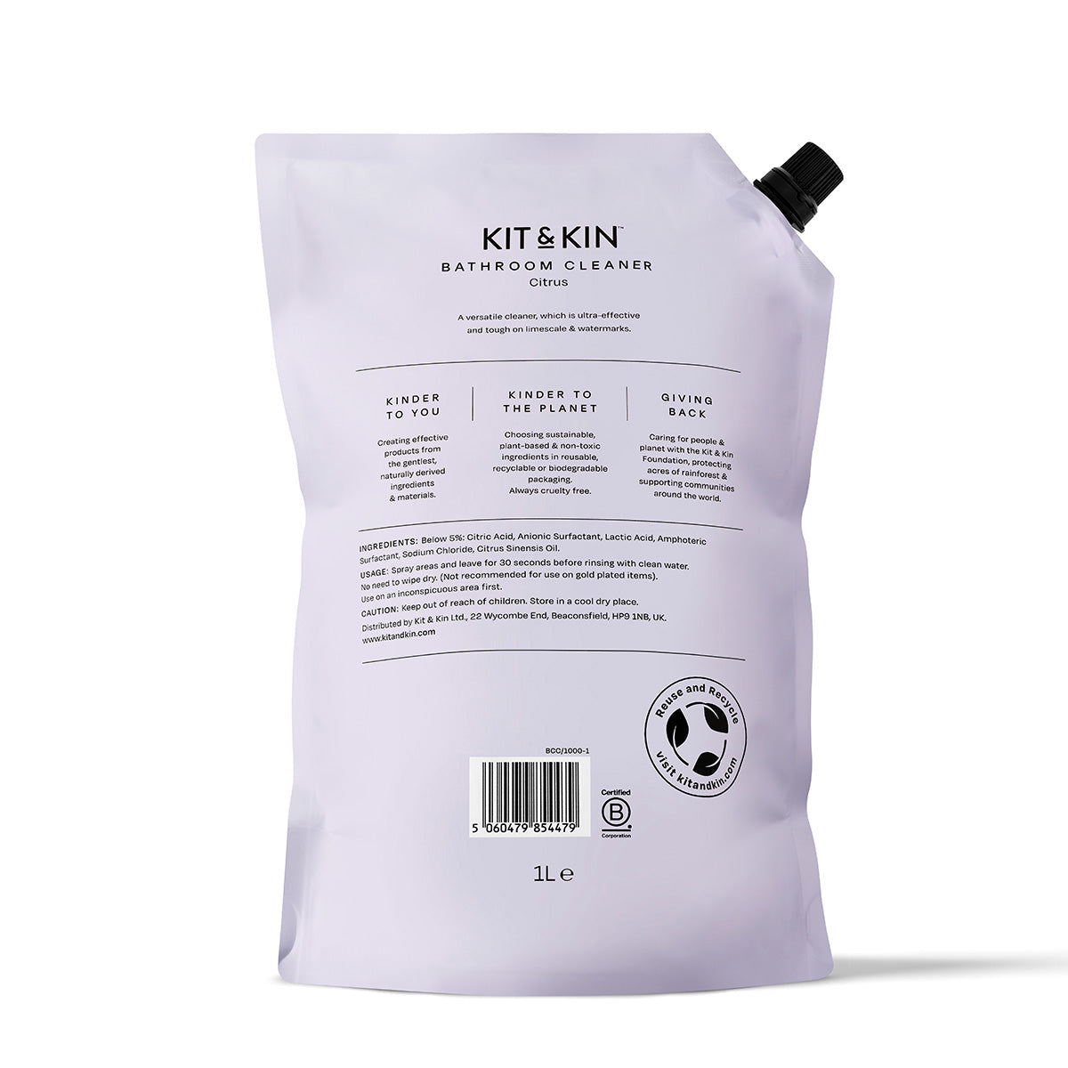 Kit & Kin Badrumsrengöring Citrus, Refill 1 liter