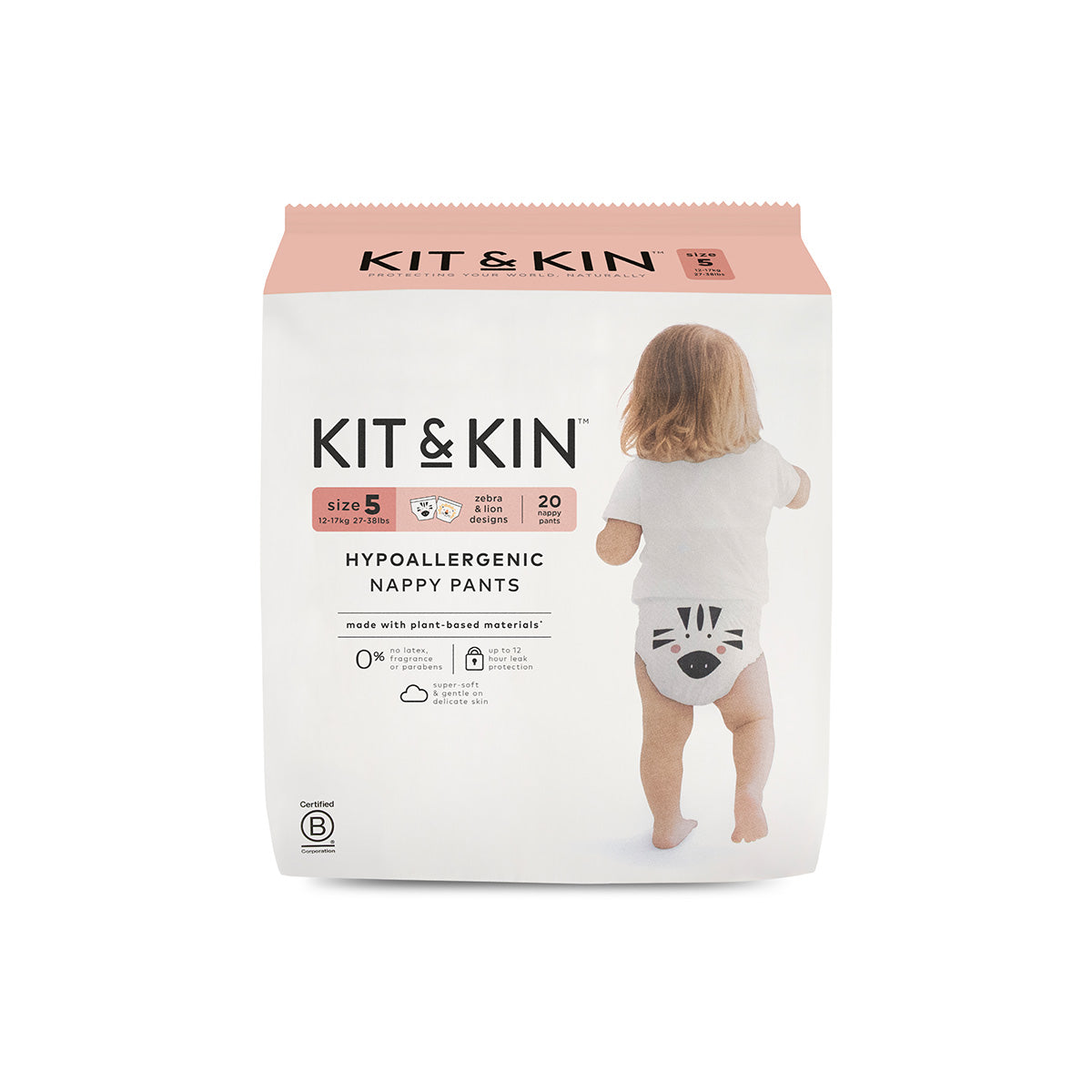 Kit & Kin Økologiske Buksebleer / Pull Ups, Str. 5 Junior (22 stk)