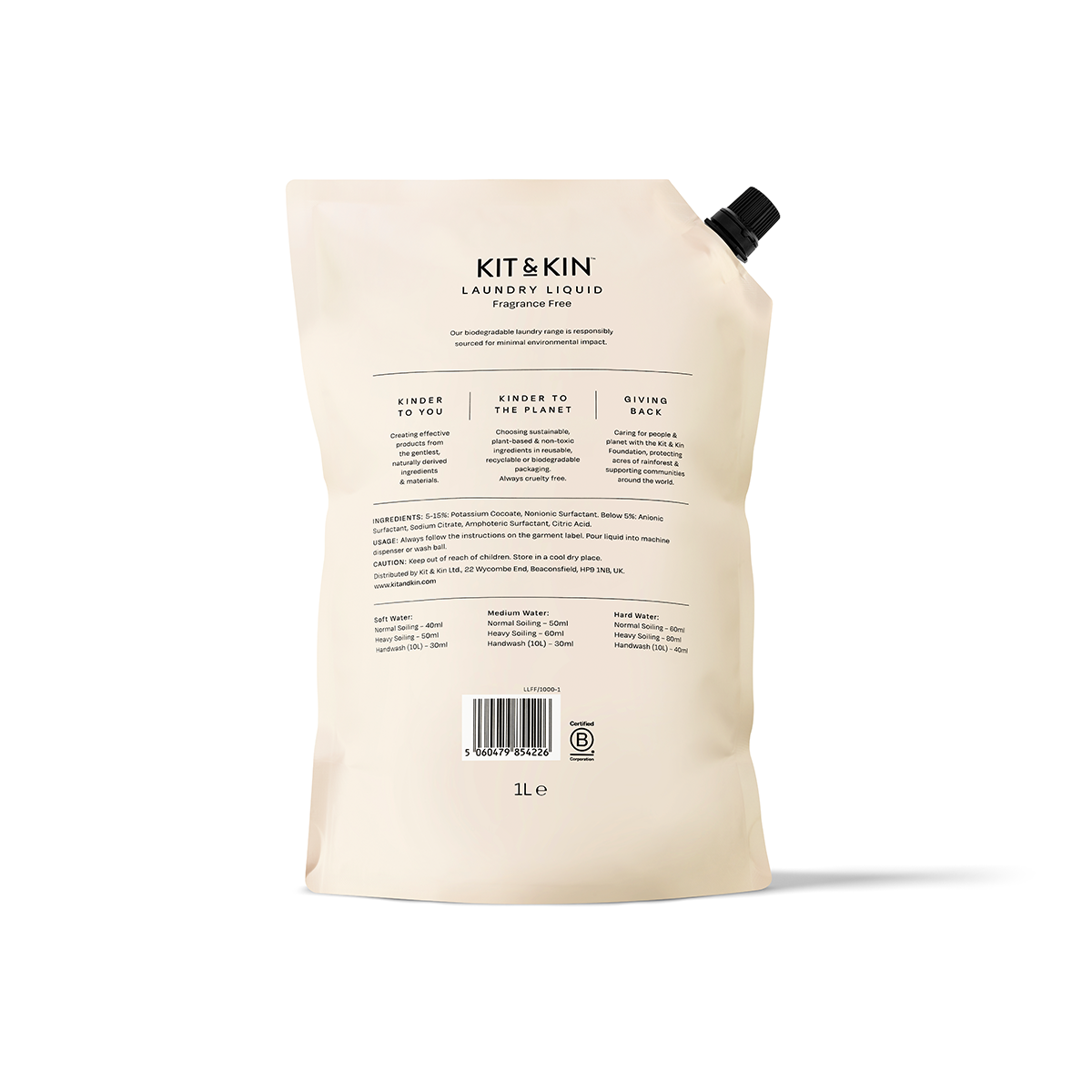 Kit & Kin Flytande Tvättmedel Parfymfri, 1 liter
