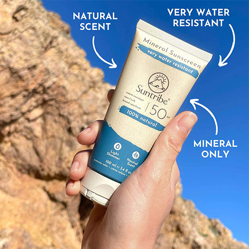 Suntribe Solcreme Aktiv med naturlige mineraler SPF 50 (100 ml)