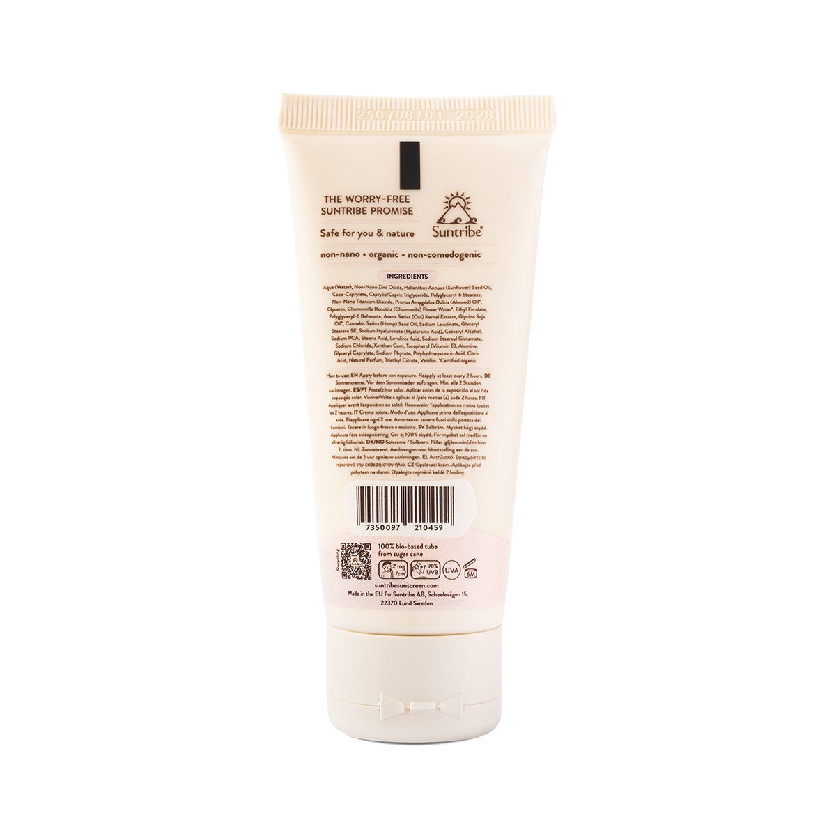 Suntribe Ekologisk Mineralbaserad Ansiktssolkräm SPF 50 (50 ml)