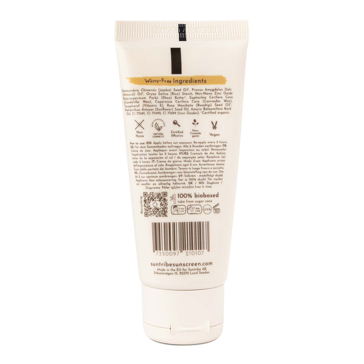 Suntribe Ekologisk Mineralbaserad Dagkräm SPF 20 Tonad (50 ml)