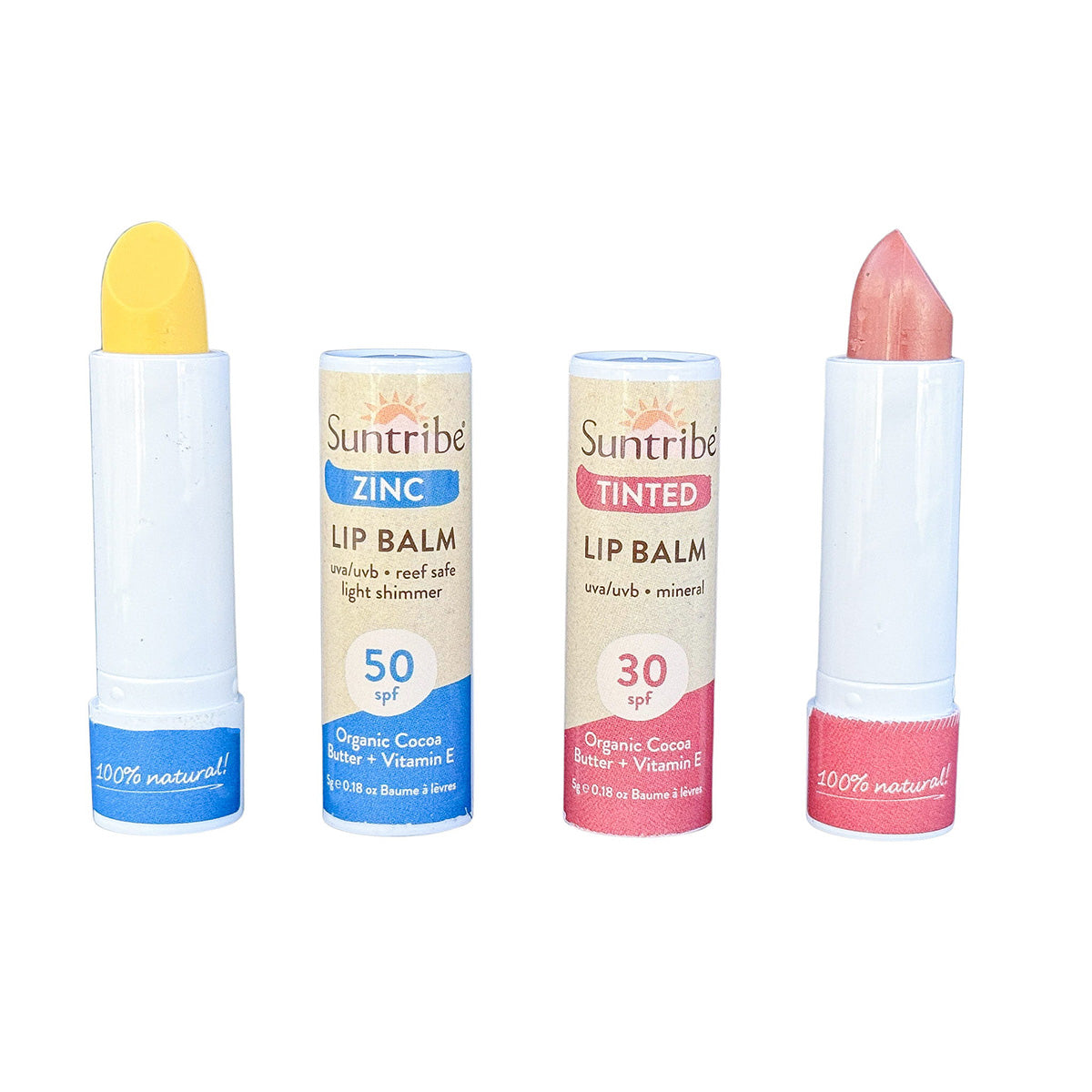 Suntribe Ekologisk Mineralbaserad Läppbalsam Tonad SPF30 (5g)