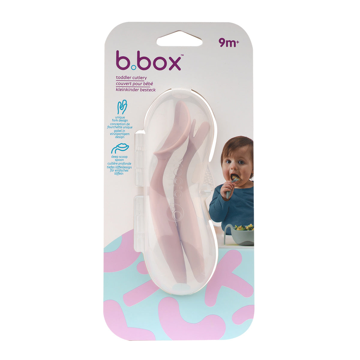 b.box Småbarnsbestick, Rosa