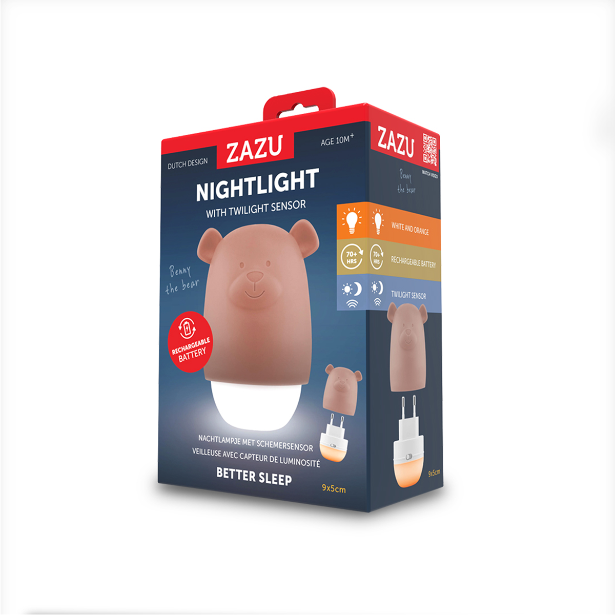 Zazu Nattlampen Benny the Bear, Brun