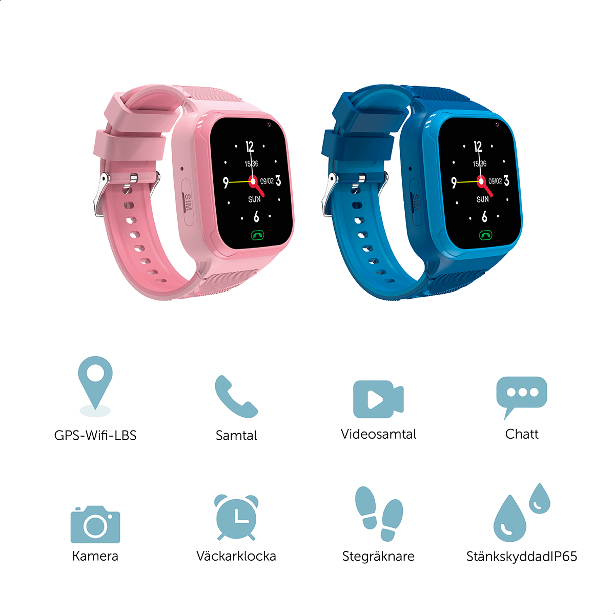 Zazu Smartwatch 4G för barn, Blå