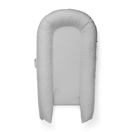 DockATot-Grand Babynest, Fog Grey Chambray-reirei
