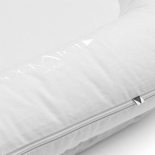 DockATot Grand Babynest, Fog Grey Chambray
