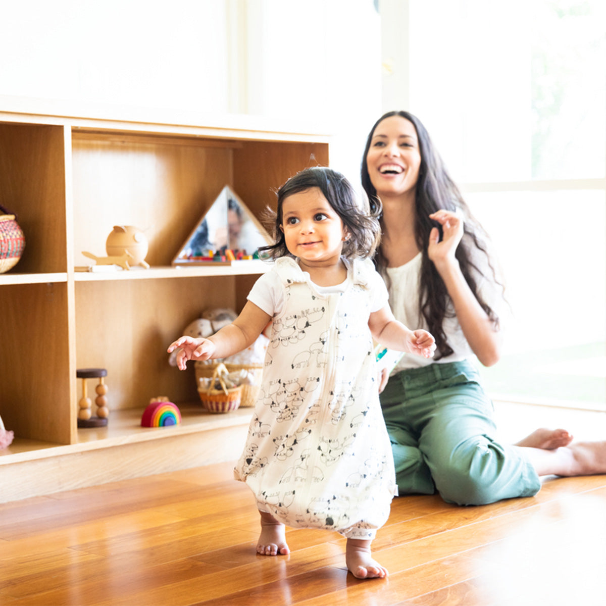 Ergobaby Sovepose på farten Får, 6-18m, tyk (TOG 2,5)