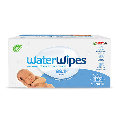 WaterWipes-Plastfri Våtservett 9X60-reirei