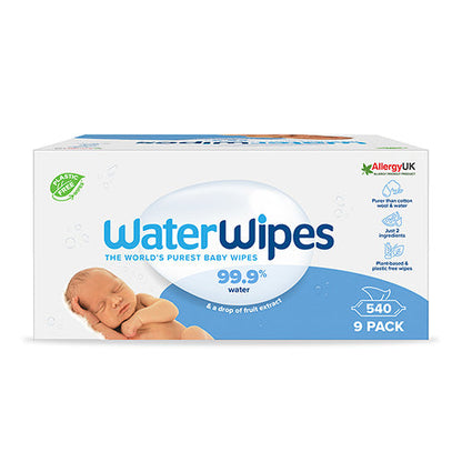 WaterWipes-Plastfri Våtservett 9X60-reirei