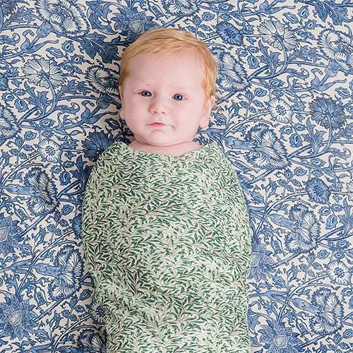 DockATot-Swaddler Set, Pink & Rose/Willow Boughs (William Morris)-reirei
