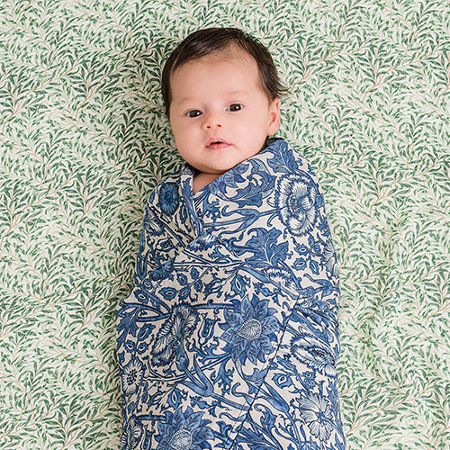 DockATot-Swaddler Set, Pink & Rose/Willow Boughs (William Morris)-reirei
