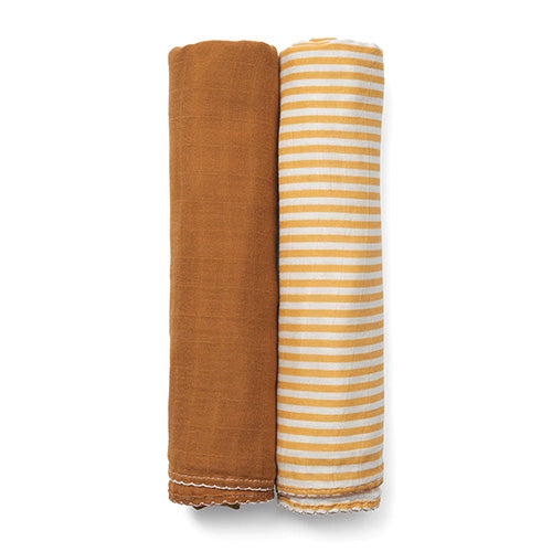 DockATot-Swaddler Set, Golden Stripe/Pumpkin Spice-reirei
