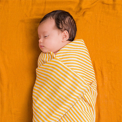 DockATot-Swaddler Set, Golden Stripe/Pumpkin Spice-reirei
