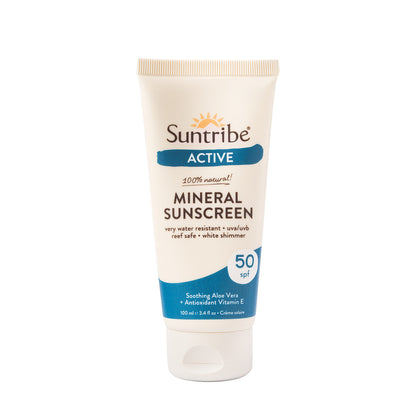 Suntribe Ekologisk Mineralbaserad Solkräm Aktiv SPF 50 (100 ml)