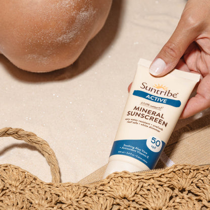 Suntribe Ekologisk Mineralbaserad Solkräm Aktiv SPF 50 (100 ml)