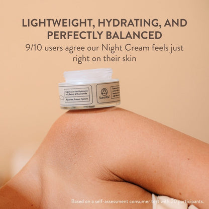 Suntribe Ekologisk Nattkräm med Hyaluronic Acid, Retinol & Niacinamide (50 ml)