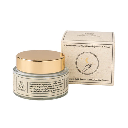 Suntribe Ekologisk Nattkräm med Hyaluronic Acid, Retinol & Niacinamide (50 ml)