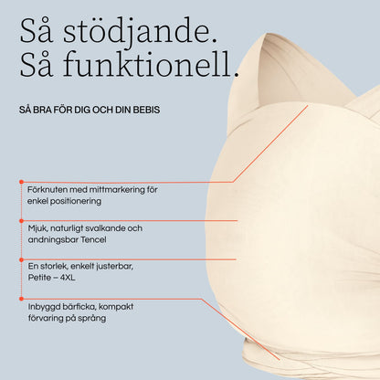 Ergobaby Aura Bärsjal Trikå, Grå Rand