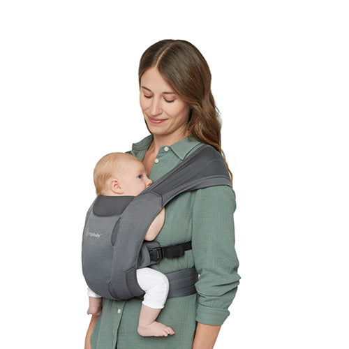 Ergobaby-Embrace Soft Air Mesh, för nyfödd, Washed Black-reirei