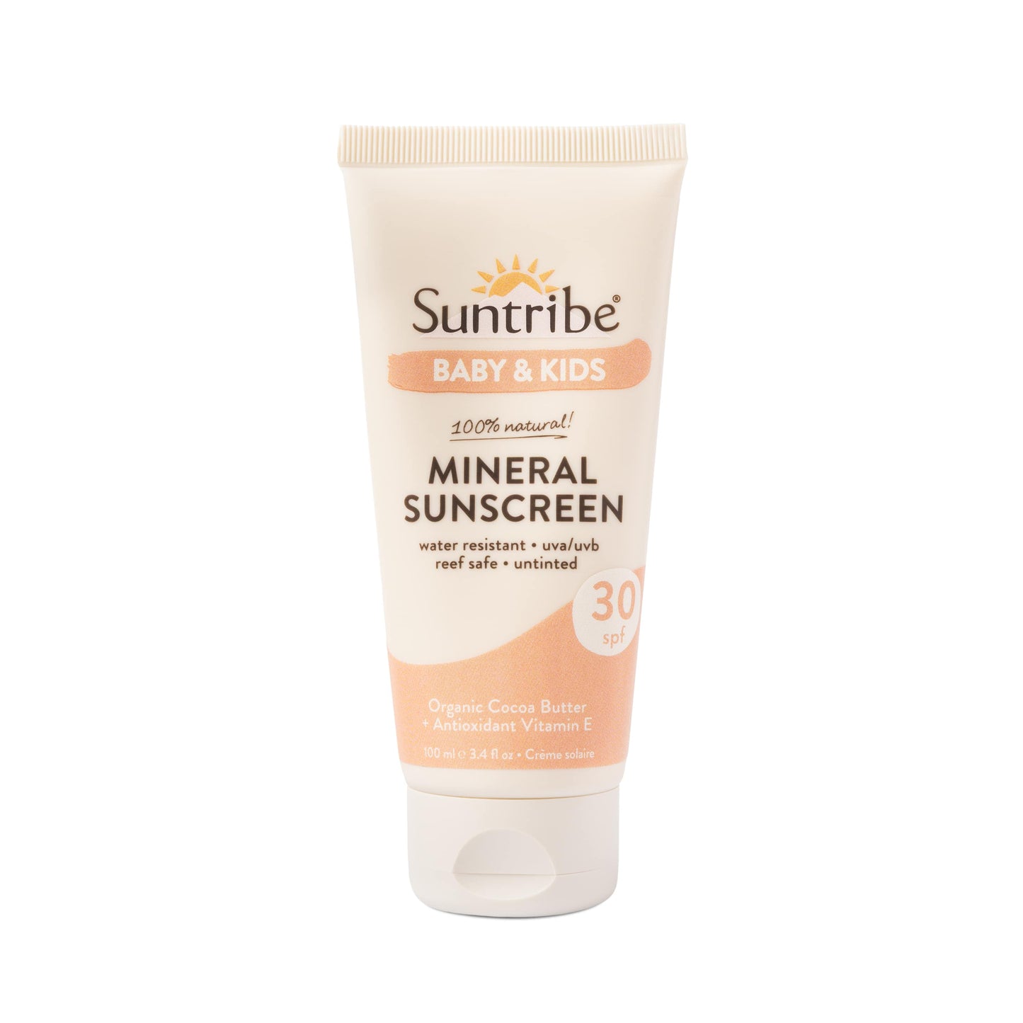 Suntribe Ekologisk Mineralbaserad Solkräm för Baby & Barn SPF 30 (100 ml)