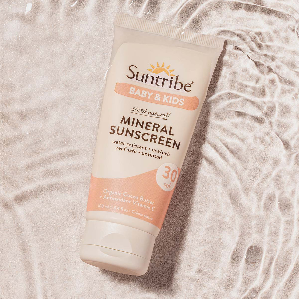Suntribe Økologisk Mineralbaseret Solcreme til Baby & Børn SPF 30 (100 ml)