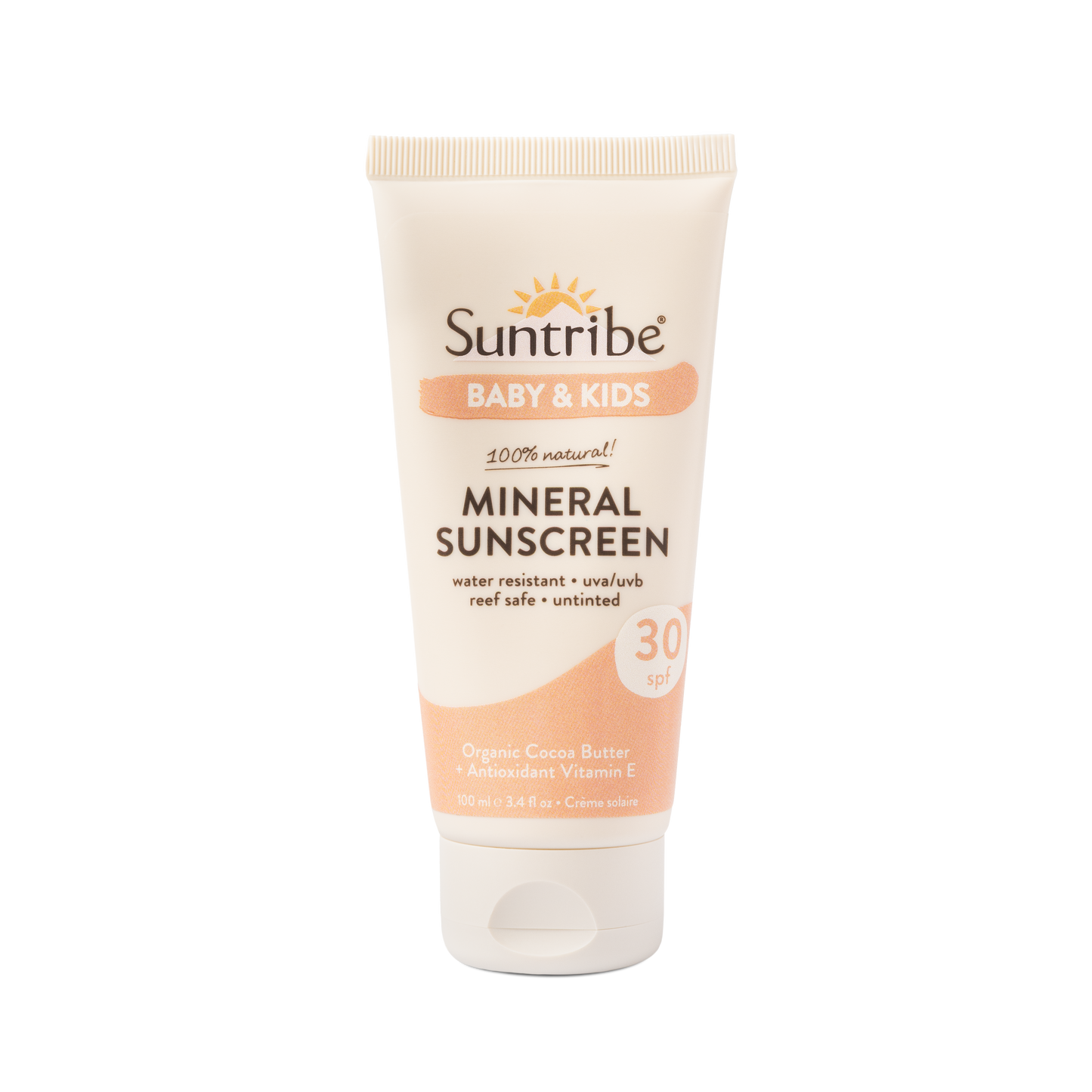 Suntribe Ekologisk Mineralbaserad Solkräm för Baby & Barn SPF 30 (100 ml)