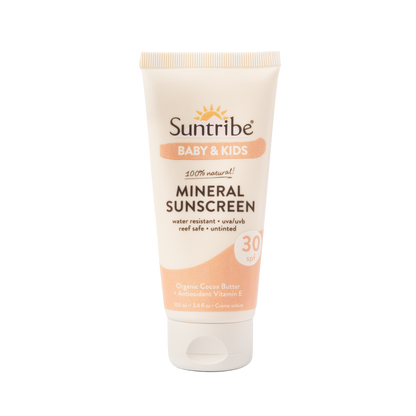 Suntribe Ekologisk Mineralbaserad Solkräm för Baby & Barn SPF 30 (100 ml)