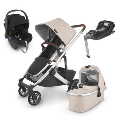 UPPAbaby Cruz V2 Duovagn + Mesa i-Size Babyskydd & Bas, Declan Beige