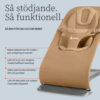 Ergobaby Evolve 3-i-1 Babysitter Mesh, lysegrå 