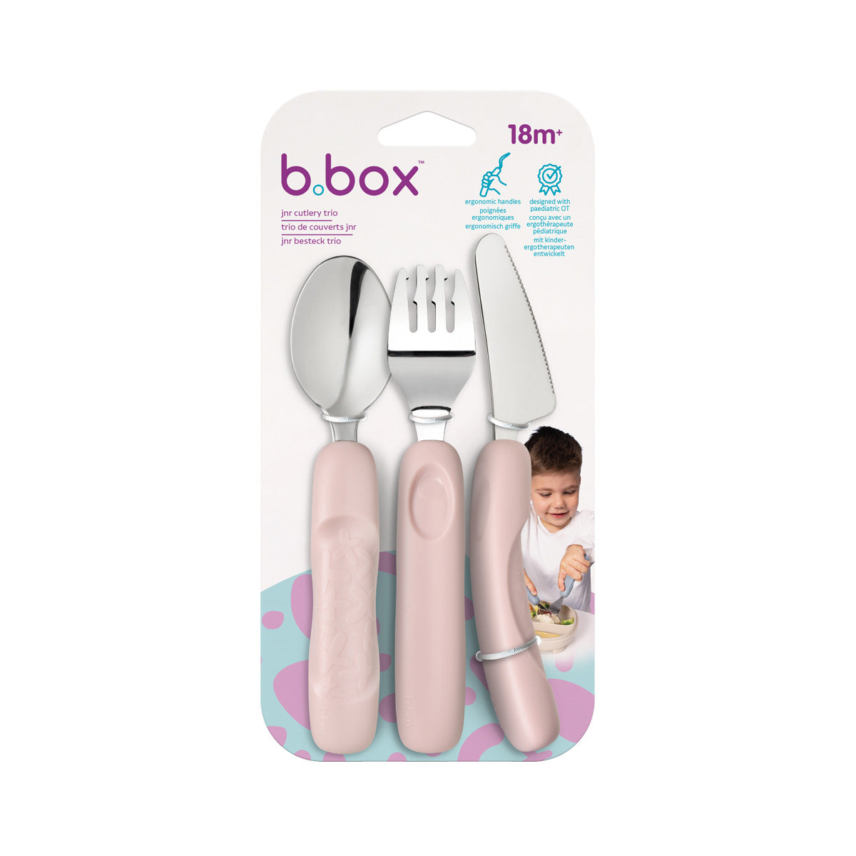 b.box Junior Bestick 3-pack, Rosa