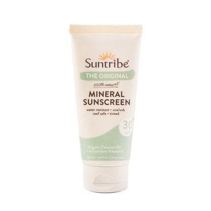 Suntribe Økologisk Mineralbasert Solkrem SPF 30 Tonet (100 ml)