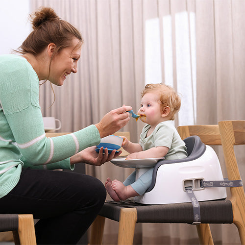 Bumbo-Multisits med bricka, Mörkgrå-reirei
