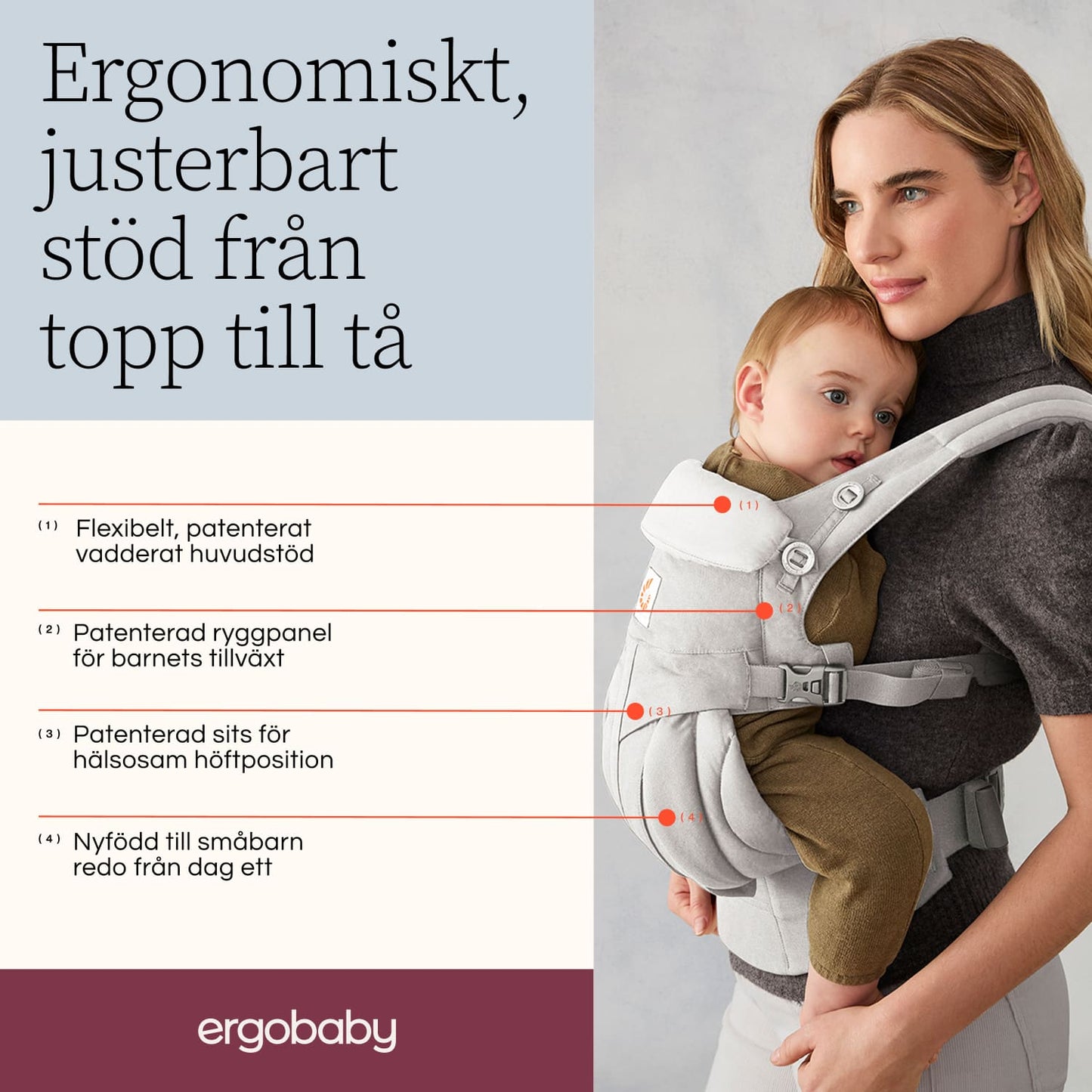 Ergobaby Omni Classic, Grå