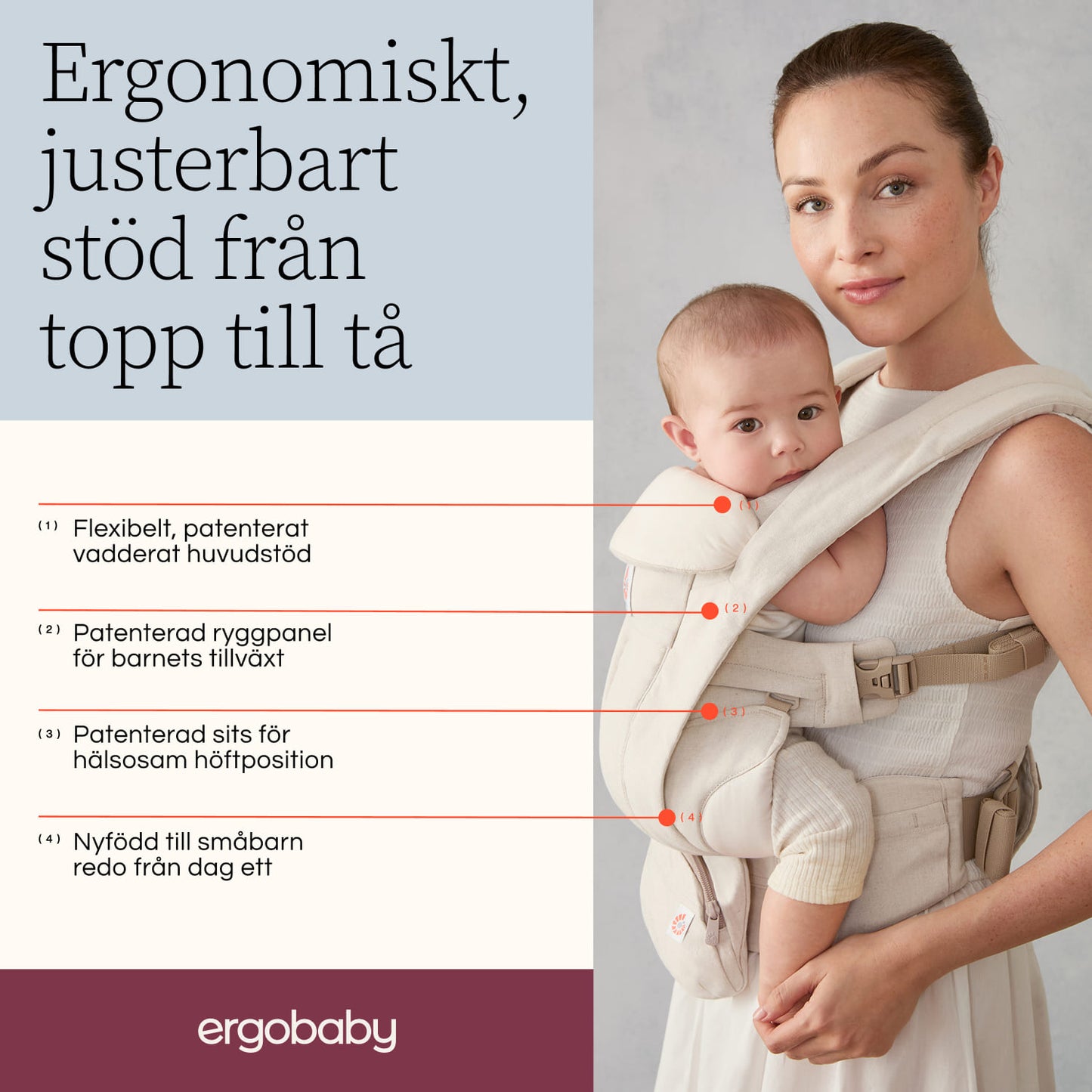 Ergobaby Omni Deluxe Linen, Natural