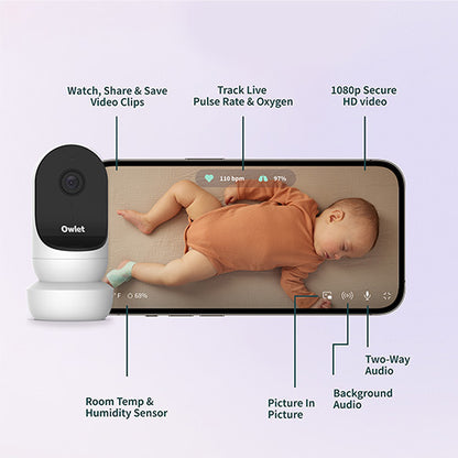 Owlet-Dream Sock™, Mint + Owlet Cam 2-reirei
