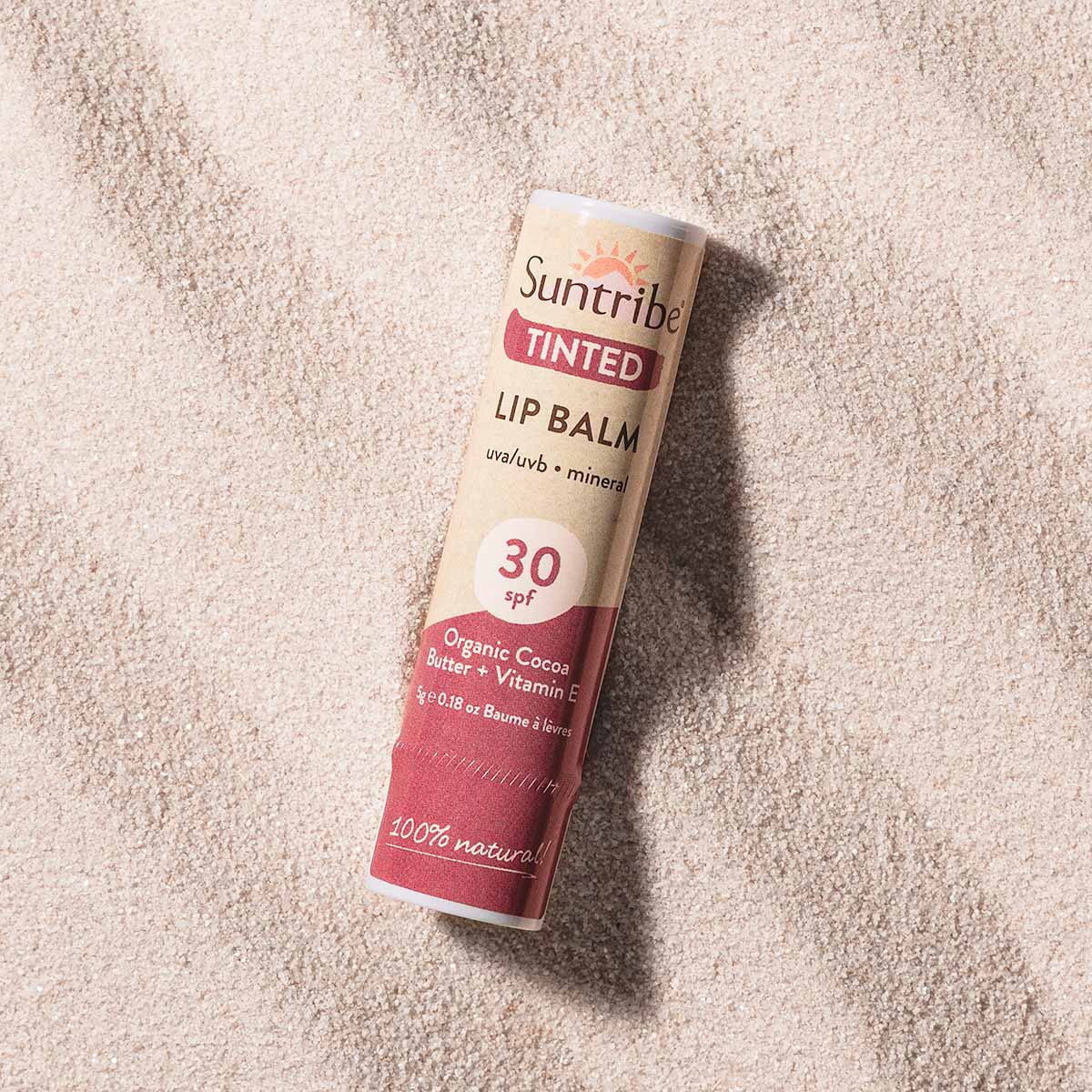 Suntribe Ekologisk Mineralbaserad Läppbalsam Tonad SPF30 (5g)