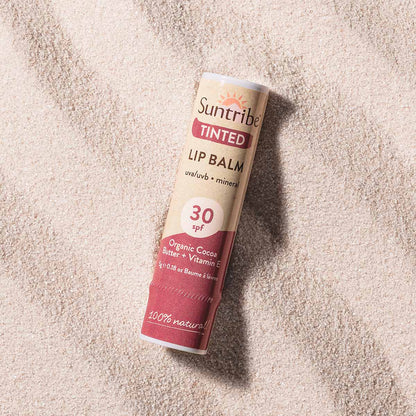 Suntribe Ekologisk Mineralbaserad Läppbalsam Tonad SPF30 (5g)